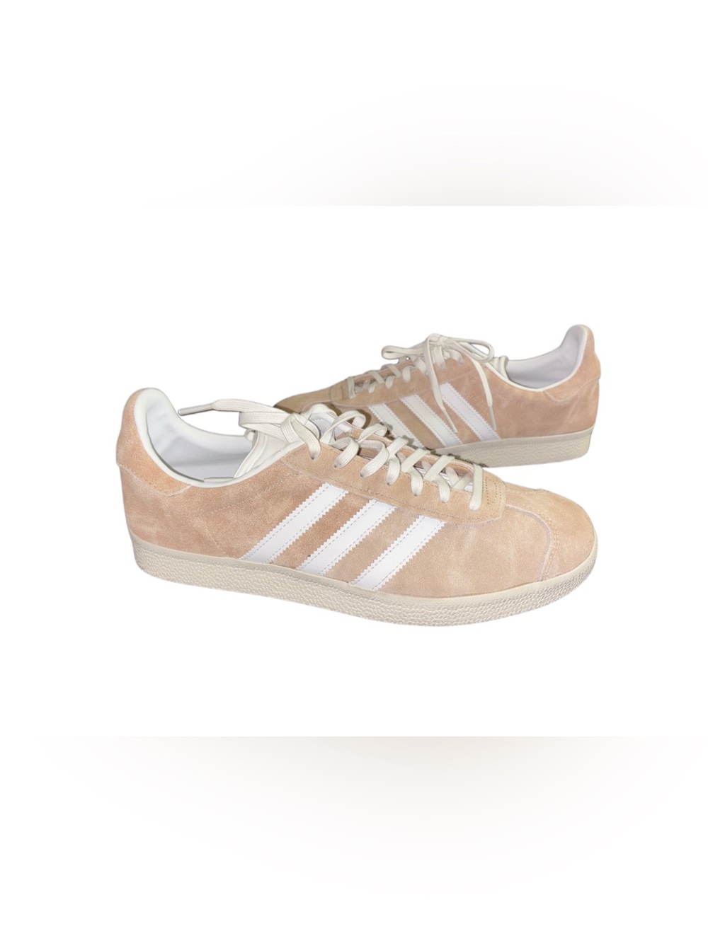 Adidas men's Gazelle Suede Sneakers in Beige/White